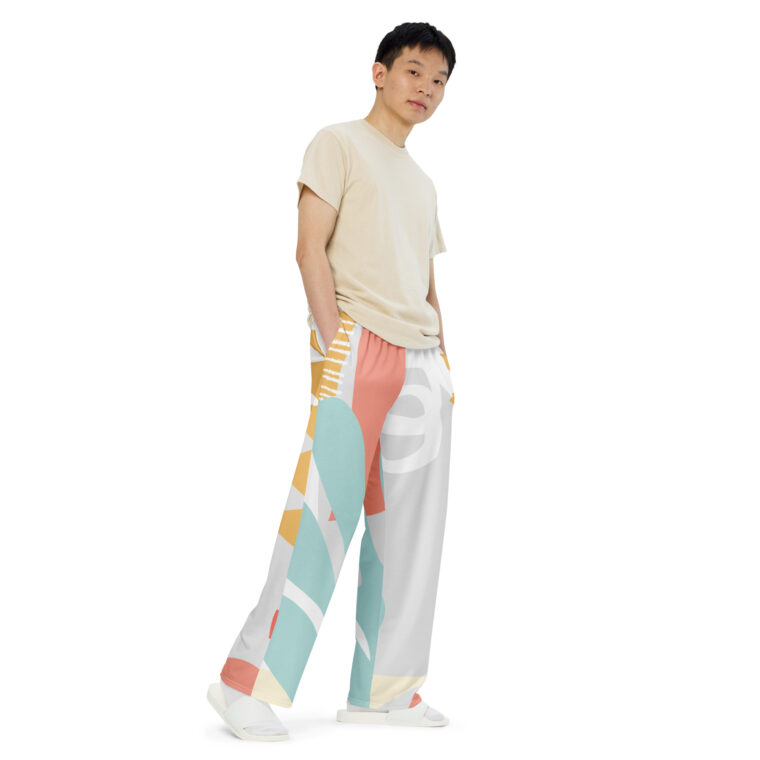 All-Over Print Unisex Wide-Leg Pants - Image 3